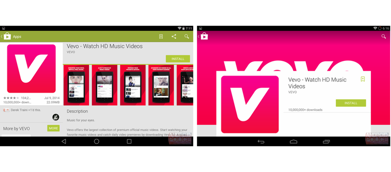 Illustration for article titled What Google Play Looks Like When Material Design Leaks In